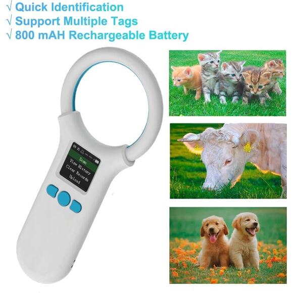 Pet Microchip Scanner, Bluetooth Animal Tags Reader with 1.44'' TFT Display S... - Picture 3 of 7